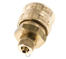 Messing DN 7,2 (Euro) Luftkupplungsmuffe 4x6 mm Überwurfmutter
