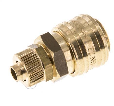 Brass DN 7.2 (Euro) Air Coupling Socket 8x10 mm Union Nut