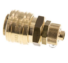 Messing DN 7,2 (Euro) Luftkupplungsmuffe 8x10 mm Überwurfmutter