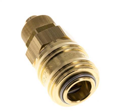 Messing DN 7,2 (Euro) Luftkupplungsmuffe 8x10 mm Überwurfmutter Doppelabsperrung