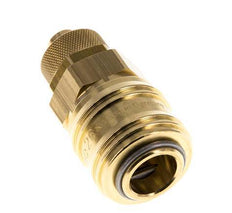 Messing DN 7,2 (Euro) Luftkupplungsmuffe 8x10 mm Überwurfmutter Doppelabsperrung