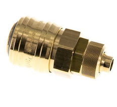 Messing DN 7,2 (Euro) Luftkupplungsmuffe 8x10 mm Überwurfmutter Doppelabsperrung