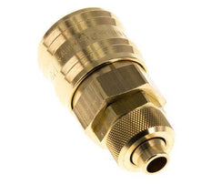 Messing DN 7,2 (Euro) Luftkupplungsmuffe 8x10 mm Überwurfmutter Doppelabsperrung
