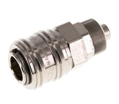 Messing vernickelt DN 7,2 (Euro) Luftkupplungsmuffe 8x10 mm Überwurfmutter Doppelabsperrung