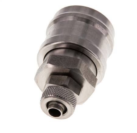 Edelstahl DN 7,2 (Euro) Luftkupplung Muffe 6x8 mm Überwurfmutter Doppelabsperrung