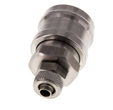 Edelstahl DN 7,2 (Euro) Luftkupplung Muffe 6x8 mm Überwurfmutter Doppelabsperrung