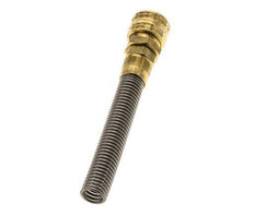 Messing DN 7,2 (Euro) Luftkupplungsmuffe 9x12 mm Überwurfmutter Biegeschutz