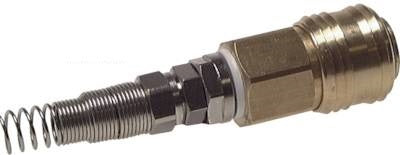 Hardened steel DN 7.2 (Euro) Air Coupling Socket 6x8 mm Union Nut Bend-Protect