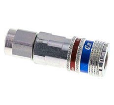 Stahl/Messing DN 7,6 (7,2 Euro) Sicherheitsluftkupplung Muffe 8x12 mm (streamline) Überwurfmutter