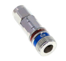 Stahl/Messing DN 7,6 (7,2 Euro) Sicherheitsluftkupplung Muffe 8x12 mm (streamline) Überwurfmutter
