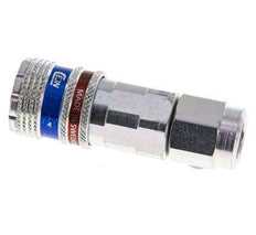 Stahl/Messing DN 7,6 (7,2 Euro) Sicherheitsluftkupplung Muffe 8x12 mm (streamline) Überwurfmutter
