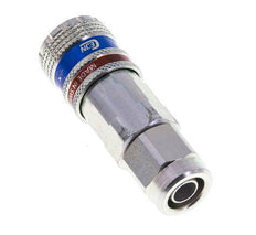 Stahl/Messing DN 7,6 (7,2 Euro) Sicherheitsluftkupplung Muffe 8x12 mm (streamline) Überwurfmutter