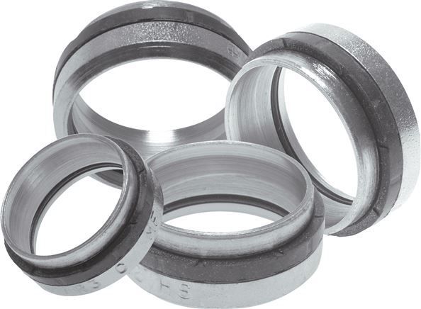 18L Zinc plated Steel Cutting ring with seal [2 Pieces]