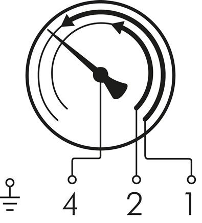 Kontaktmanometer Doppel NO 0..6bar (87psi) Edelstahl/Messing 160mm Klasse 1 Unter Anschluss