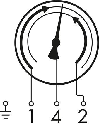 Contact Pressure Gauge 1NC/2NO 0..100bar (1450psi) Stainless Steel 100mm Class 1 Below Connection