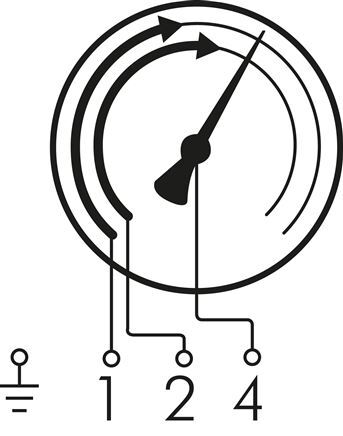 Contact Pressure Gauge Double NC 0..1bar (15psi) Stainless Steel/Brass 160mm Class 2.50 Below Connection