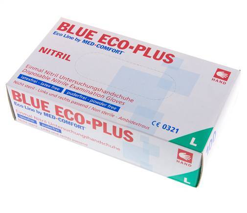Einweghandschuhe Puderfreies Nitril Größe L (100 Stück) Covid