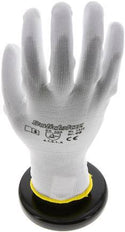 Protective Gloves Fine Knit PU Coating White Size 6 [10 Pieces]