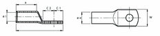 Cimco Press Cable Lug For Copper Cable - 180720 [50 Pieces]