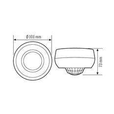 ESYLUX Basic Bewegungsschalter (komplett) - EB10430893