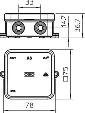 OBO A Aufputzdose Wand/Decke - 2000075