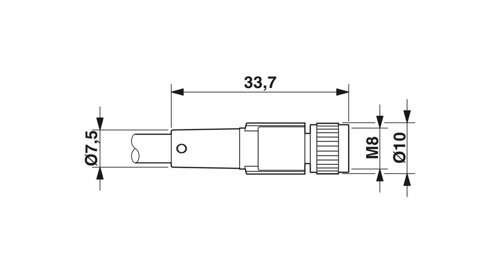 Phoenix Contact SAC-4P-10.0-PUR/M Sensor/Actor Cable With Connector - 1683484