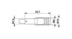 Phoenix Contact SAC-4P-10.0-PUR/M Sensor/Actor Cable With Connector - 1683484