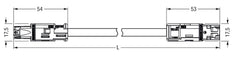 Wago WINSTA Patch Cable Adjustable Building Installation - 774-9993/006-502