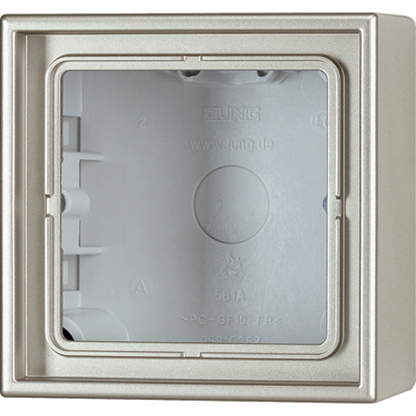 Jung Aufputz-Schaltgeräte aus Aluminium/Goldstahl/Chrom - ES2581A-L