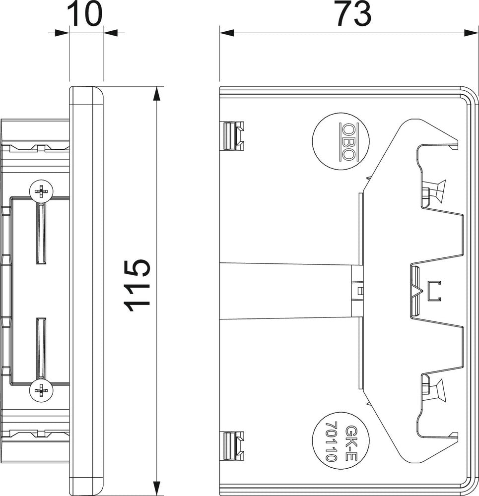 OBO GK End Plate Wall channel/column - 6274370