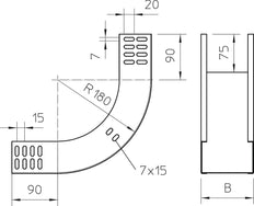 OBO RBV Biegung/Eckstück Kabelrinne - 7007013