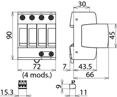 DEHN DEHNguard Netz-Überspannungsschutz - 952405