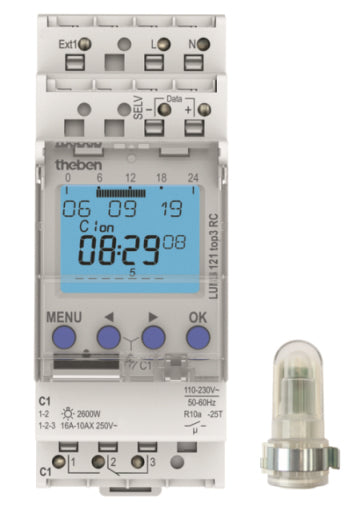 Theben Luna Twilight Switch For DIN-Rail - 1210130