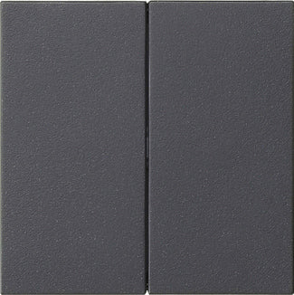 Gira System 55 Dual Rocker Switch Blank Anthracite - 537028
