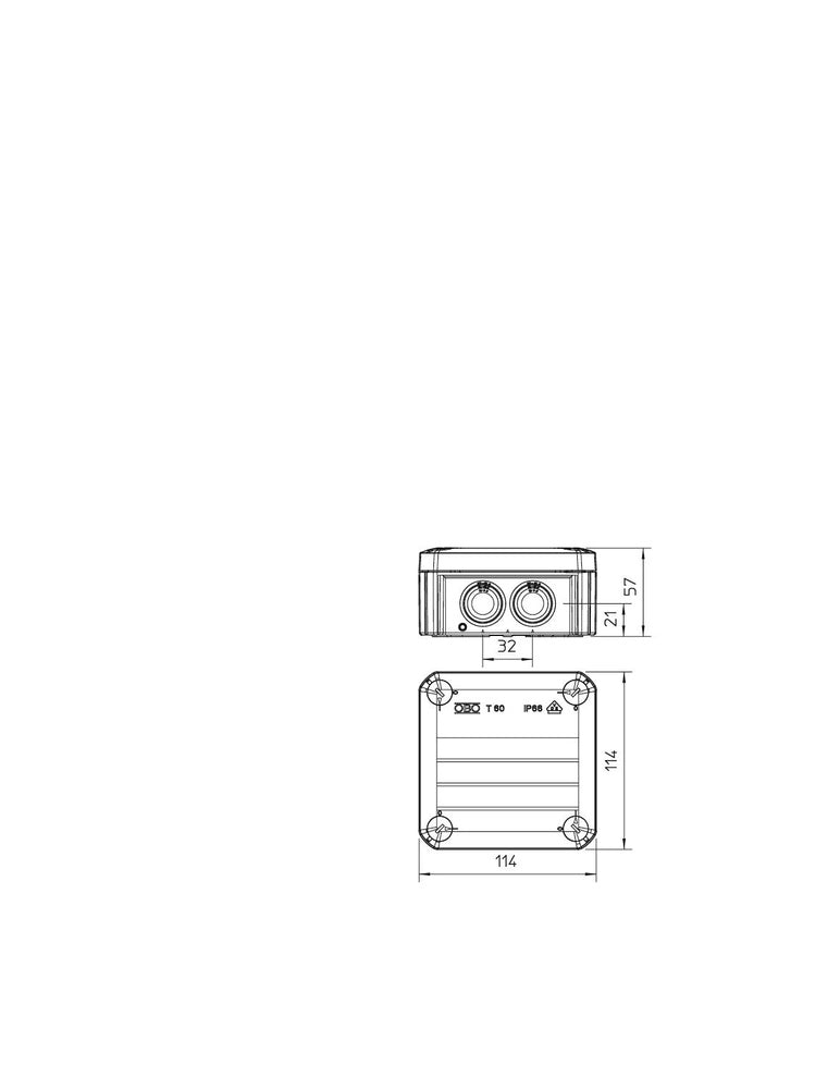 OBO T-Box Surface Mounted Box Wall/Ceiling - 2007638 [5 Pieces]