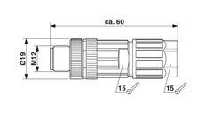 Phoenix Contact SACC-M Ronde (Industrie) Steckverbinder - 1424691