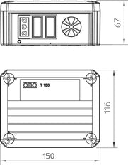 OBO T-Box Aufputzdose Wand/Decke - 2007809