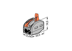 Wago 222 Wire Connector - 222-412 [50 Pieces]