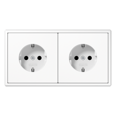Jung LS990 Wall Outlet Box (WCD Switchgear) - LS1520-2WW