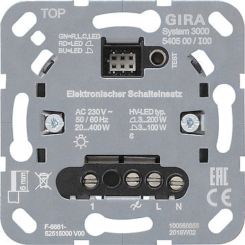 Gira System 3000 Elektronischer Schalter (komplett) - 540500