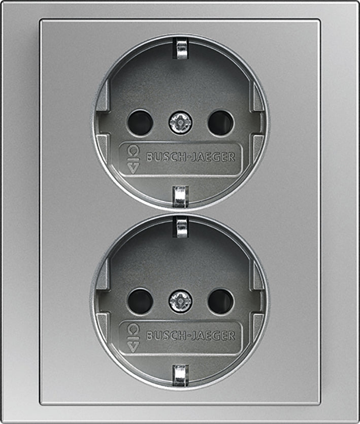 ABB Busch-Jaeger Wandsteckdose aus reinem Edelstahl (WCD-Schaltgerät) - 2TKA00003922
