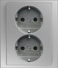 ABB Busch-Jaeger Wandsteckdose aus reinem Edelstahl (WCD-Schaltgerät) - 2TKA00003922