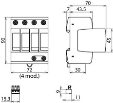 DEHN DEHNguard Mains Surge Protector - 952341