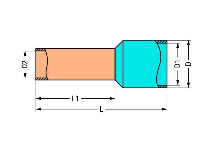 Wago Wire End Sleeve - 216-202 [1000 Pieces]