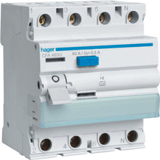 Hager Erdschlussschutzschalter der Klasse A - CFA463G