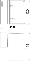 Rehau by OBO SIGNA Inner Corner Piece Wall channel - 6132750