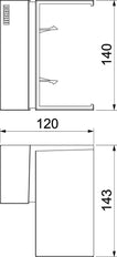 Rehau by OBO SIGNA Inner Corner Piece Wall channel - 6132753