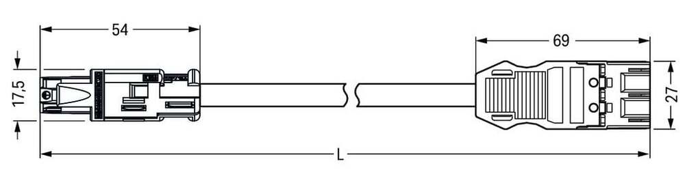 Wago Patch Cord Adjustable Building Installation - 774-9993/1507-701