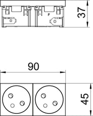 OBO STD Wandsteckdosenbox (WCD Schaltgeräte) - 6120672