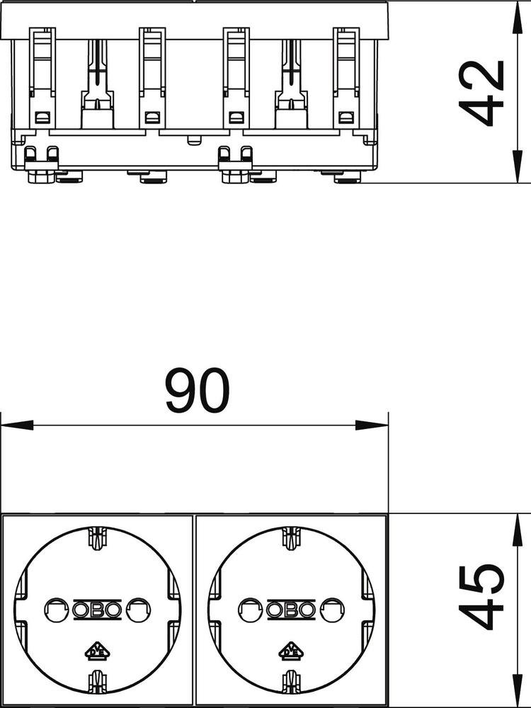 OBO Wandsteckdosenbox (WCD Schaltgeräte) - 6120022